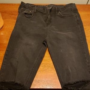 Black High Rise Skinny Ripped jeans